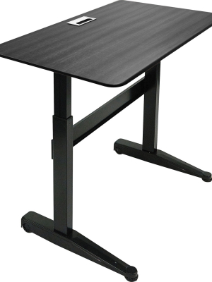 Iceberg Sit-stand Desk Mobile Adj 47"x27"x29"-46" Black 69112