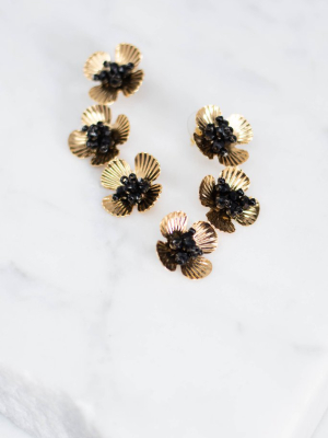 Treasure Jewels: Here's The Proof Triple Daisy Black Earrings