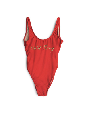 Wild Thing W/ Cheetah Text [swimsuit]