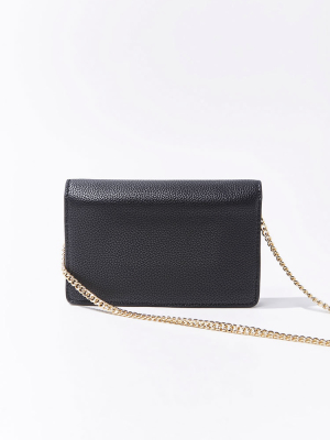 Pebbled Faux Leather Crossbody Bag