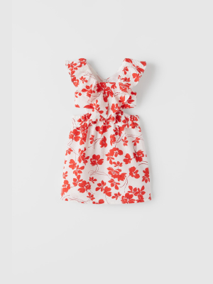 Floral Dress With Cut Outs