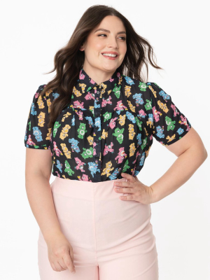 Care Bears X Unique Vintage Plus Size Playtime Print Caroline Blouse