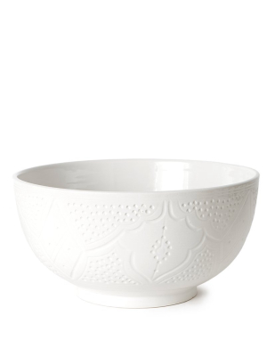 Jumbo Ceramic Salad Bowl - White