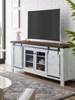 Jordan 70" Rustic Sliding Door Tv Stand