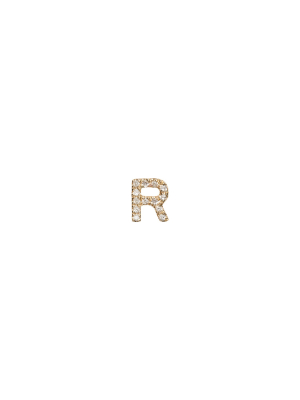 Diamond Letter R Charm