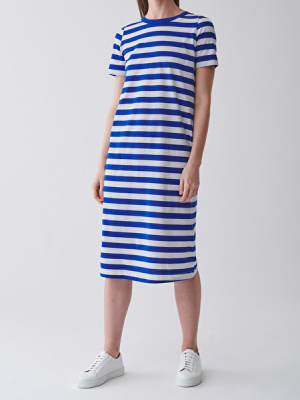 Striped Cotton T-shirt Dress