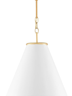 Pierrepont Pendant White Two Sizes