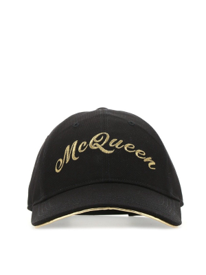 Alexander Mcqueen Logo Embroidered Baseball Cap