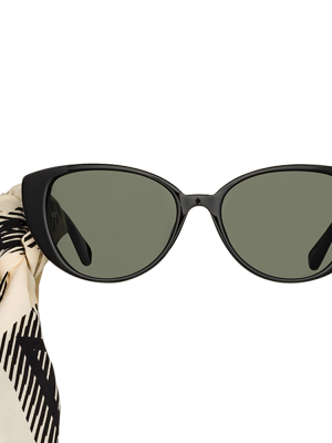 Sarandon Cat Eye Sunglasses In Black