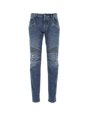 Balmain Panelled Slim-fit Jeans