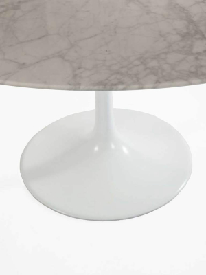 Carrara Marble Pedestal Dining Table - 36" Round