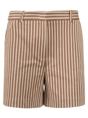 Pinko Striped High-waisted Shorts