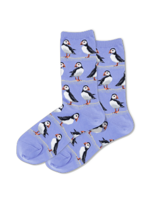 Women's Puffins Crew Socks