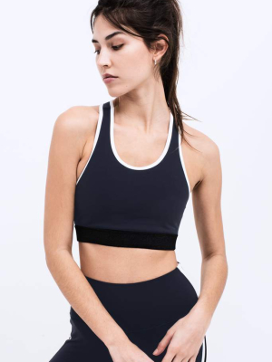 Geri Bra - Indigo/off White/black