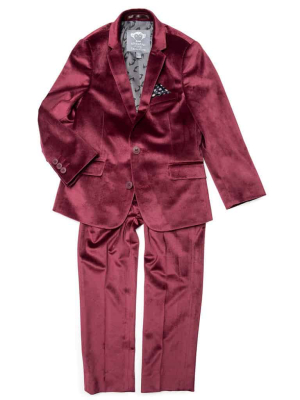Mod Suit | Burgundy Velvet