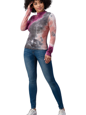 Tie Dye Mock Neck Top