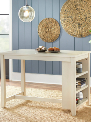 Tobias Counter Height Table Antique White - Lifestorey