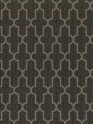 Frame Geometric Wallpaper In Black And Metallic Design By York Wallcoverings