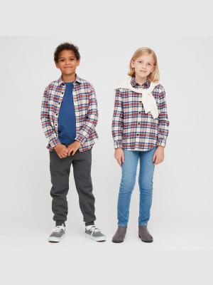 Kids Flannel Checked Long-sleeve Shirt