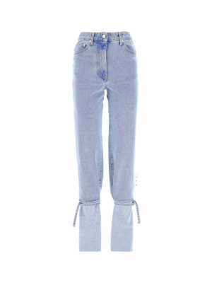 Off-white Tie Detail Jeans