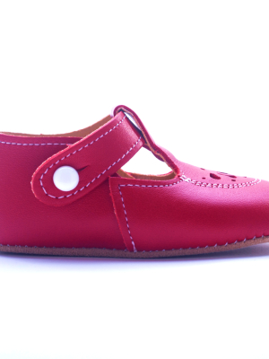 Britannical X Early Days - Robin Pre-walker Baby Shoes - Pillar Box Red