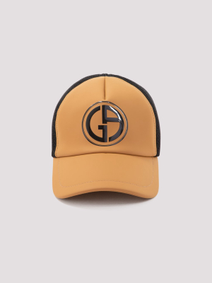 Giorgio Armani Logo Print Baseball Cap