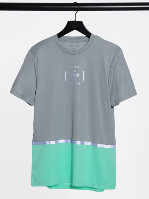 Asos 4505 Running T-shirt With Contrast Panel