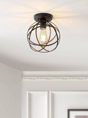 8.5" Metal Alba Orb Flush Mount (includes Energy Efficient Light Bulb) - Jonathan Y