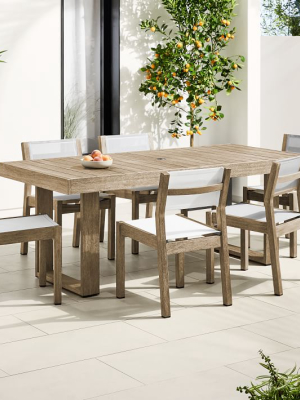 Portside 76.5" Dining Table & 6 Textilene Chairs Set