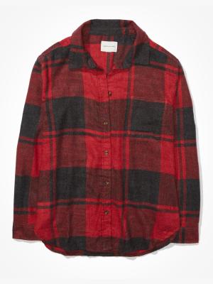 Ae Plaid Boyfriend Flannel Shirt