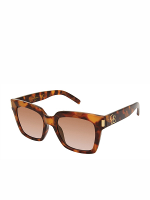 Modern Square Sunglasses In Tortoise