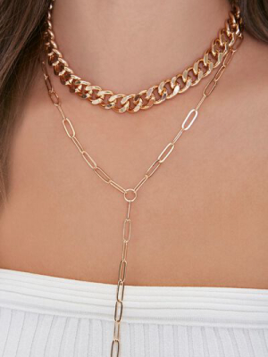 Drop Chain Layered Necklace