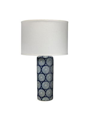 Jamie Young Neva Table Lamp In Blue And White Ceramic