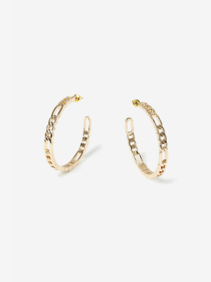 **curb Chain Hoop Earrings