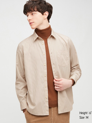 Men Extra Fine Cotton Broadcloth Long-sleeve Shirt