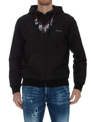 Marcelo Burlon County Of Milan Feathers Motif Hooded Jacket