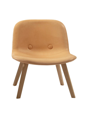 Eyes Lounge Chair W/ Buttons - Wood Base