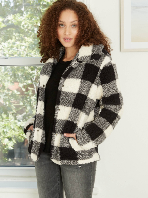 Women's Plaid Long Sleeve Check Jacket - Knox Rose™