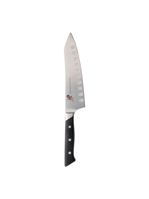 Miyabi Red Morimoto Edition 7-inch Hollow Edge Rocking Santoku Knife