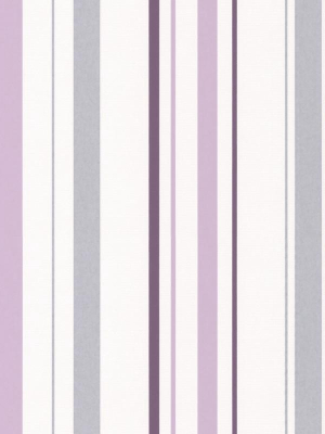 Joyful Stripes Wallpaper In Purple Design By Bd Wall