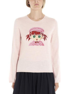 Comme Des Garçons Girl Girl Intarsia Sweatshirt