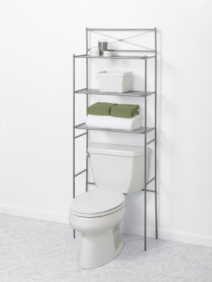 Spacesaver Over The Toilet Etagere Brushed Nickel - Zenna Home