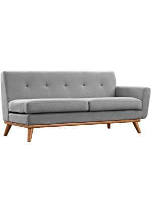 Engage Rightarm Upholstered Loveseat Expectation Gray - Modway