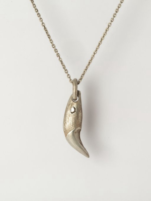 Bear Tooth Necklace Ghost (small, 0.2 Ct, Diamond Slab, Da+dia)