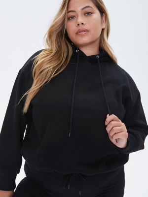 Plus Size Drawstring Hoodie