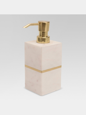 Brass Soap And Lotion Dispenser White/gold - Project 62™