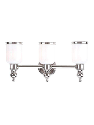 Chatham 3 Light Bath Bracket Polished Nickel