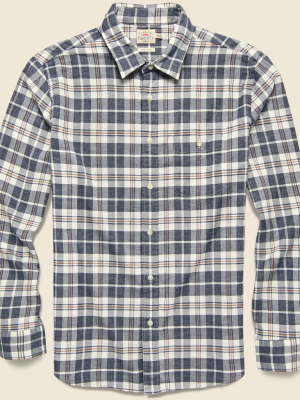 Stretch Featherweight Flannel - Rainier Plaid