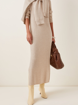 Rita Ribbed Cashmere Midi Dress