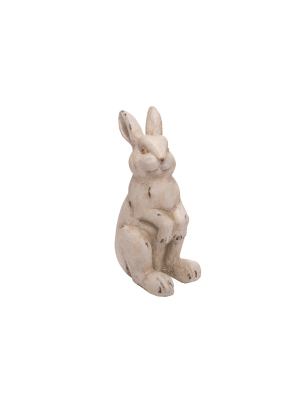 Transpac Resin 22 In. White Easter Standing Bunny Statuette